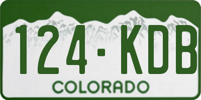 CO license plate 124KDB