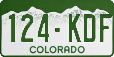 CO license plate 124KDF