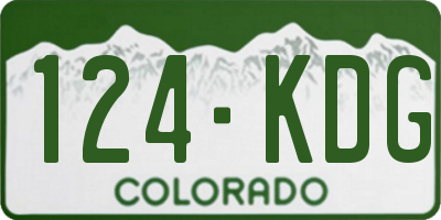 CO license plate 124KDG