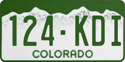 CO license plate 124KDI