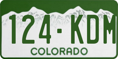 CO license plate 124KDM