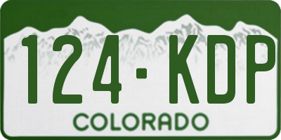 CO license plate 124KDP