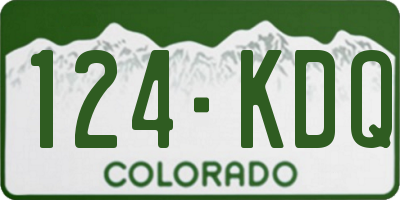 CO license plate 124KDQ