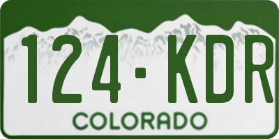CO license plate 124KDR