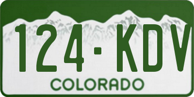 CO license plate 124KDV