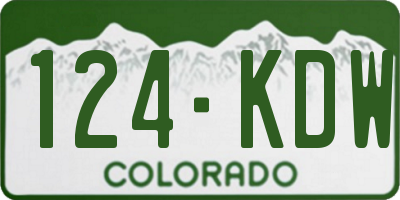 CO license plate 124KDW