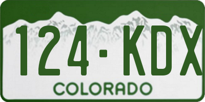 CO license plate 124KDX