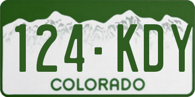 CO license plate 124KDY