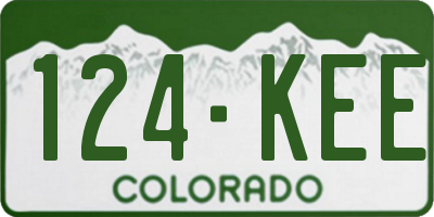CO license plate 124KEE