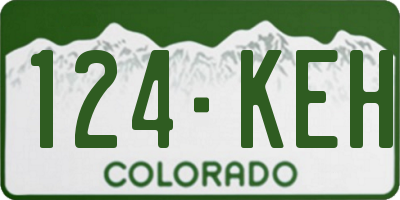 CO license plate 124KEH