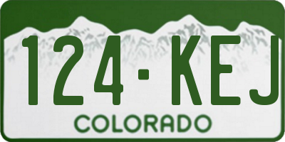 CO license plate 124KEJ