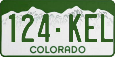 CO license plate 124KEL