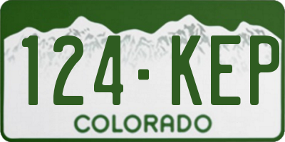 CO license plate 124KEP