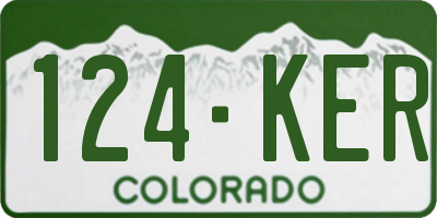 CO license plate 124KER