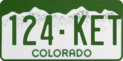 CO license plate 124KET