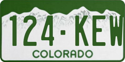 CO license plate 124KEW