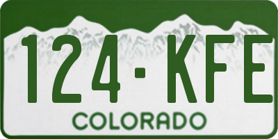 CO license plate 124KFE