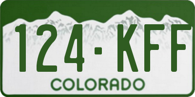 CO license plate 124KFF