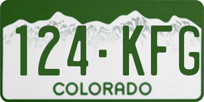 CO license plate 124KFG