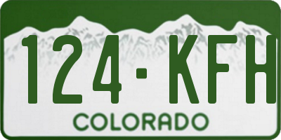 CO license plate 124KFH