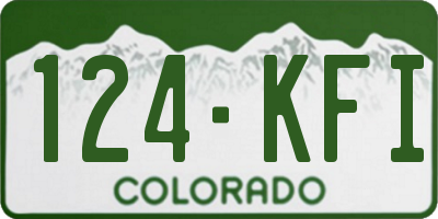 CO license plate 124KFI