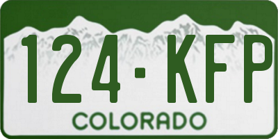 CO license plate 124KFP