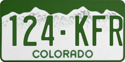 CO license plate 124KFR