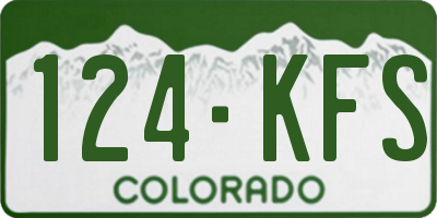 CO license plate 124KFS