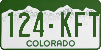 CO license plate 124KFT