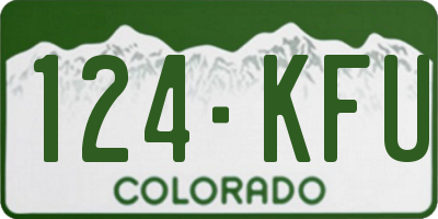 CO license plate 124KFU