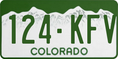 CO license plate 124KFV