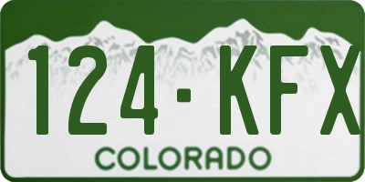 CO license plate 124KFX