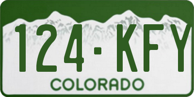CO license plate 124KFY