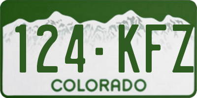 CO license plate 124KFZ