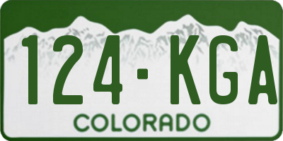 CO license plate 124KGA