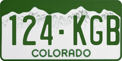 CO license plate 124KGB