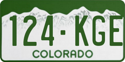 CO license plate 124KGE