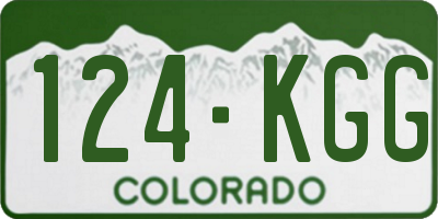 CO license plate 124KGG