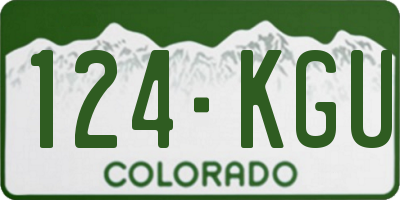 CO license plate 124KGU