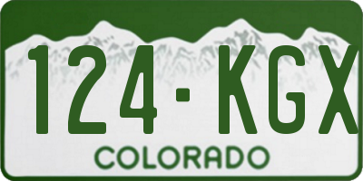CO license plate 124KGX