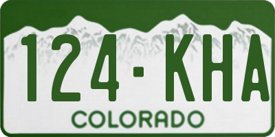 CO license plate 124KHA