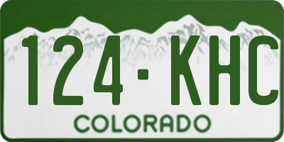 CO license plate 124KHC