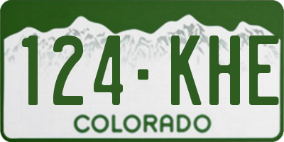 CO license plate 124KHE