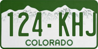CO license plate 124KHJ