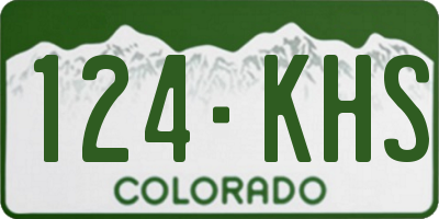 CO license plate 124KHS