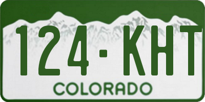 CO license plate 124KHT