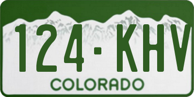 CO license plate 124KHV