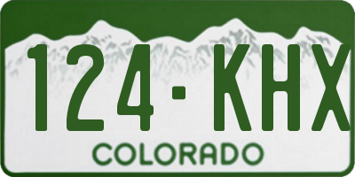 CO license plate 124KHX