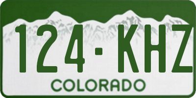 CO license plate 124KHZ