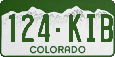 CO license plate 124KIB